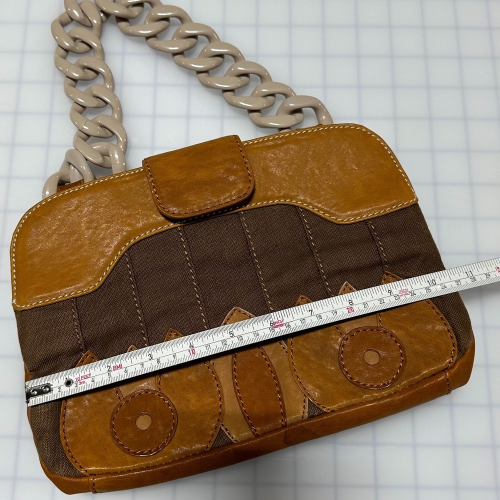 Anthropologie Clutch Purse with Chunky Plastic Chain Strap - Picture 8 of 9